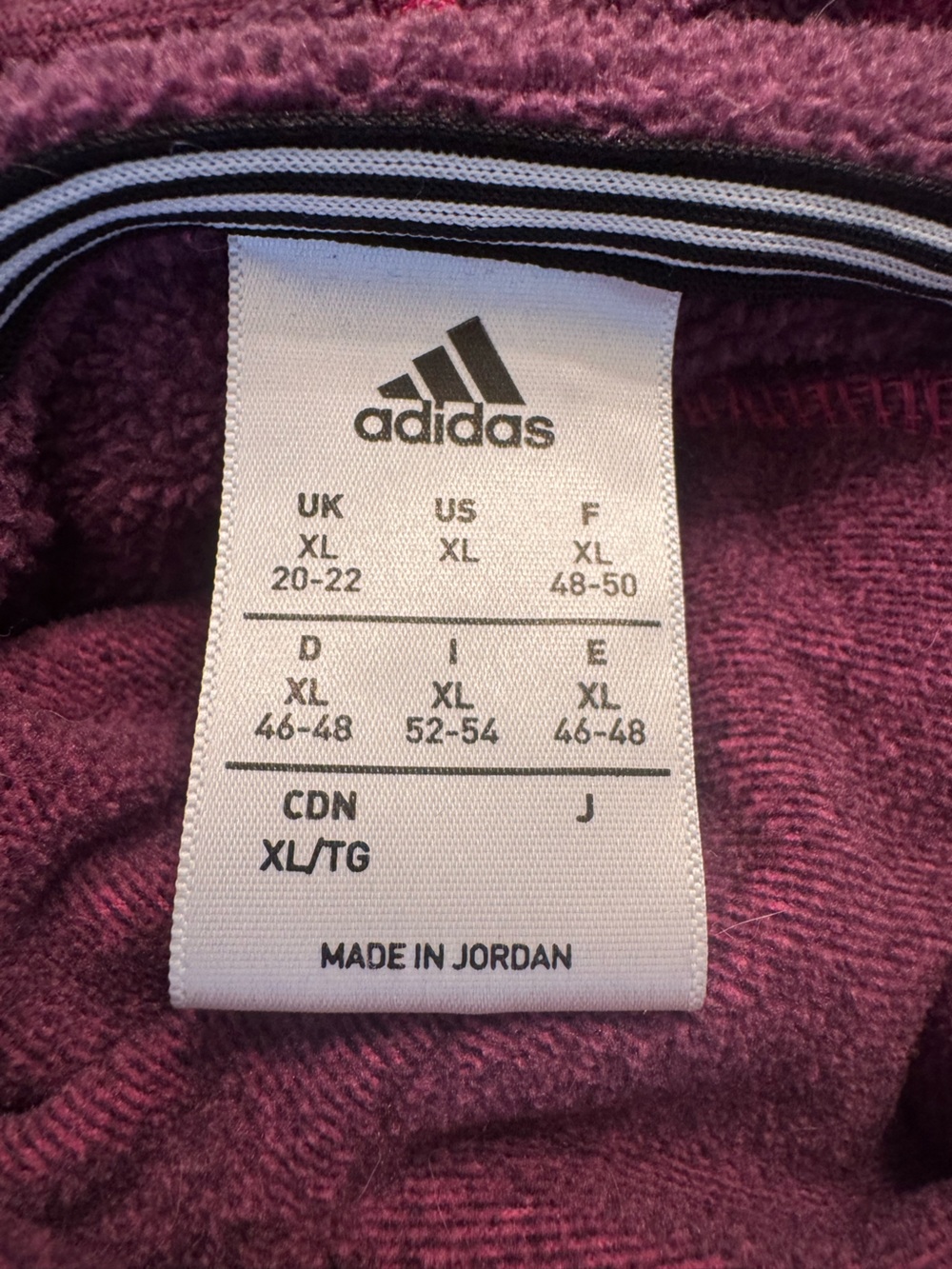 Adidas Ladies XL Heather Magenta Oversized Fleece Hoodie w/Kangaroo Zip Pockets. - Picture 12 of 15